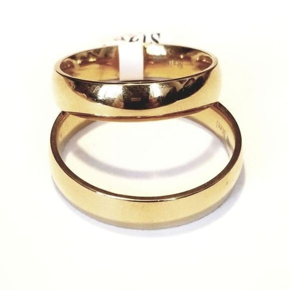 New stainless gold tone ring large size 15